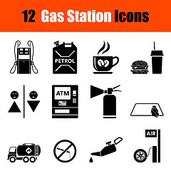 Image showing Set of Petrol station icons