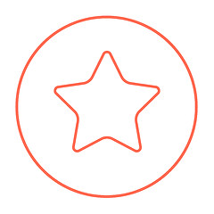 Image showing Rating star line icon.