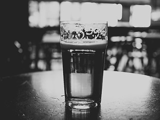 Image showing Pint of beer fade to black