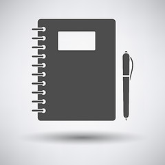 Image showing Exercise book with pen icon