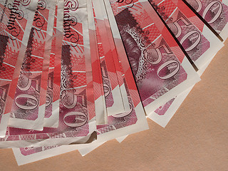 Image showing Fifty Pound notes