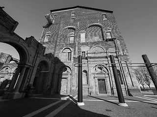 Image showing Rivoli Castle in Rivoli in black_and_white