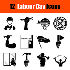 Image showing Set of Labour Day icons