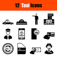 Image showing Set of Taxi icons