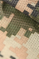 Image showing Close up of military uniform fabric.