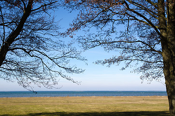 Image showing Springtime waterfront view