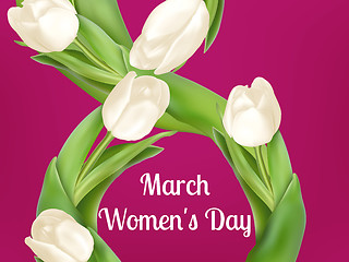 Image showing Womens Day greeting card. EPS 10