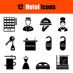 Image showing Set of hotel icons
