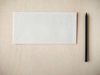 Image showing Letter envelope with pencil