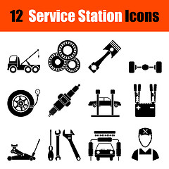 Image showing Set of Service station icons