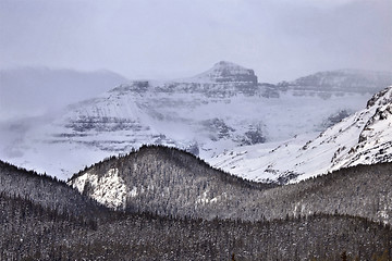 Image showing Rocky Mountains in Winter Canada