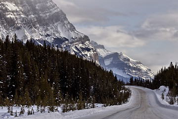 Image showing Rocky Mountains in Winter Canada