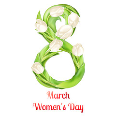 Image showing Womens Day greeting card. EPS 10