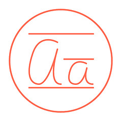 Image showing Cursive letter a line icon.