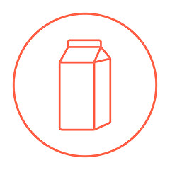 Image showing Packaged dairy product line icon.