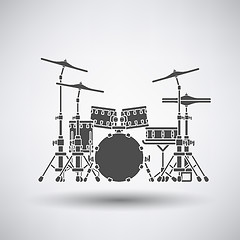 Image showing Drum set icon