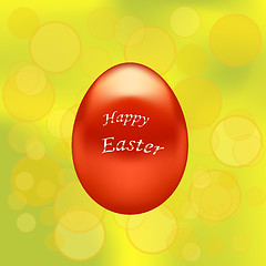 Image showing Red Easter Eggs