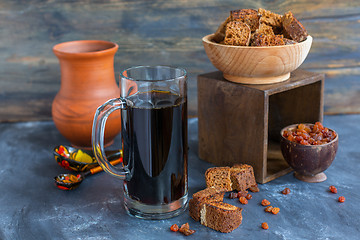 Image showing Kvass - Russian traditional refreshing drink.