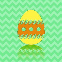 Image showing Colored Easter Egg Silhouette