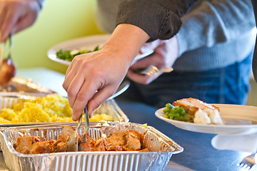 Image showing Food in a self service restaurant