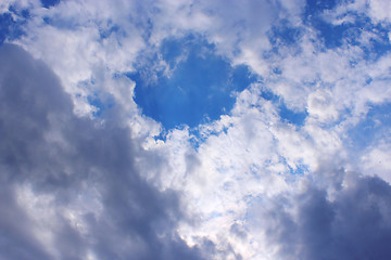 Image showing white clouds on blue sky