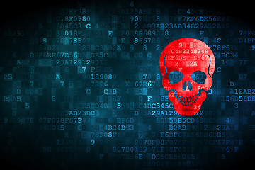Image showing Healthcare concept: Scull on digital background
