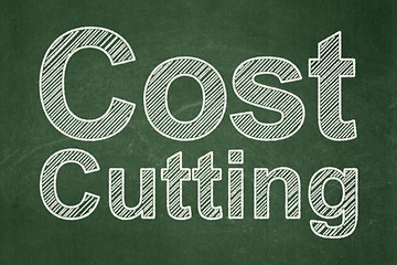 Image showing Business concept: Cost Cutting on chalkboard background