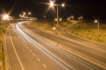 Image showing Highway at night