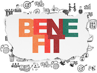 Image showing Finance concept: Benefit on Torn Paper background