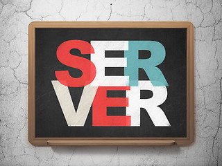 Image showing Web design concept: Server on School Board background