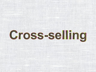 Image showing Finance concept: Cross-Selling on fabric texture background