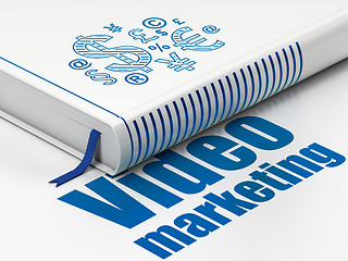 Image showing Business concept: book Finance Symbol, Video Marketing on white background