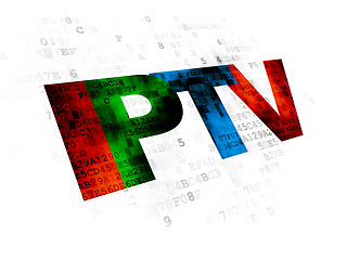 Image showing Web design concept: IPTV on Digital background