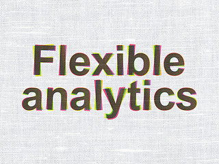 Image showing Finance concept: Flexible Analytics on fabric texture background