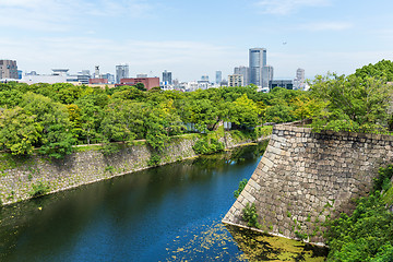 Image showing Fortification of Osaka Castle in Osaka