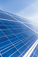 Image showing Solar panel with blue sky