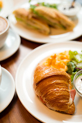 Image showing Croissant and coffee