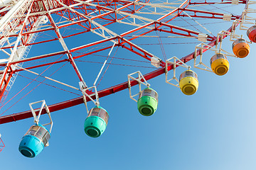 Image showing Ferris wheel with blue sky