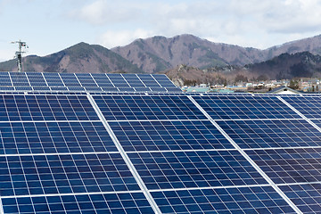 Image showing Solar energy plant in countryside