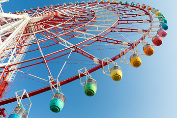 Image showing Ferris wheel with blue sky