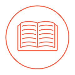 Image showing Open book line icon.