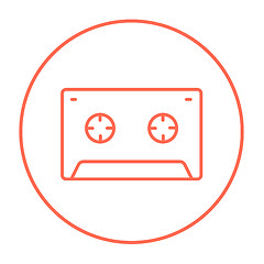 Image showing Cassette tape line icon.