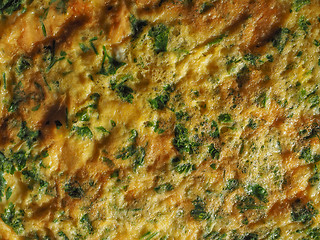 Image showing Parsley cilantro omelette