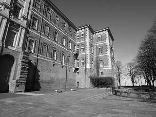 Image showing Rivoli Castle in Rivoli in black_and_white