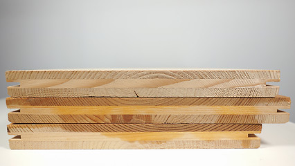 Image showing Wood planks on table