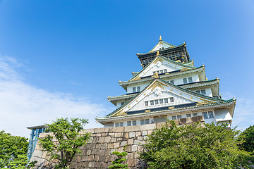 Image showing Osaka castle in Japan 