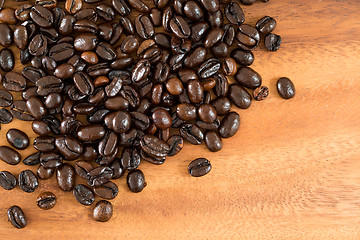 Image showing Coffee on grunge wooden background