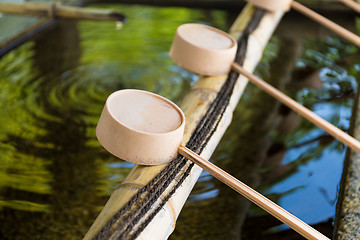 Image showing Japanese Purification Fountain in Shinto Temple