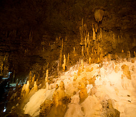 Image showing Stalactites in cave at Okinawa