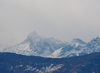 Image showing View of Italian Alps in Aosta Valley, Italy